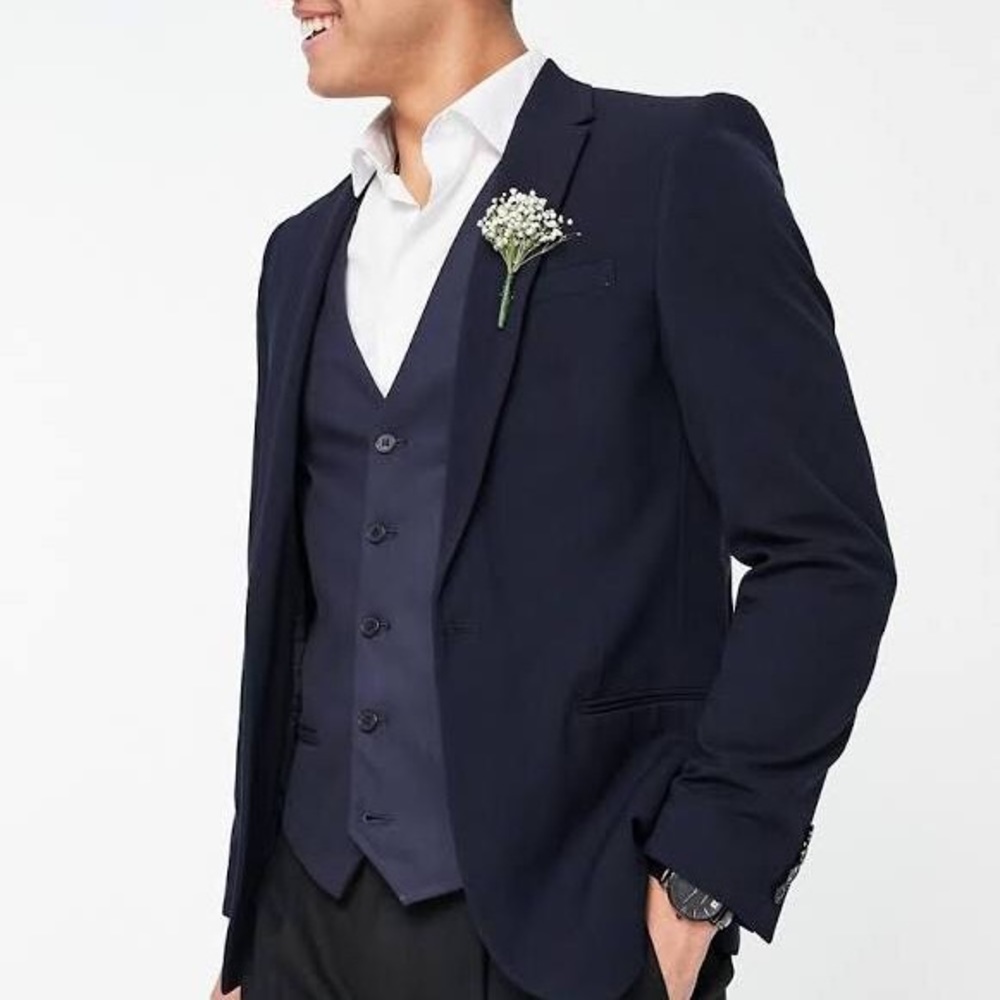 River Island men’s Navy Skinny fit Blazer